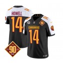 Washington Commanders #14 Sam Howell Black White 2023 F.U.S.E. 90th Anniversary Vapor Limited Stitched Jersey