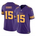 Minnesota Vikings #15 Josh Dobbs Purple 2023 F.U.S.E. Color Rush Stitched Jersey