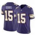 Minnesota Vikings #15 Josh Dobbs Purple 2023 F.U.S.E. Throwback Limited Stitched Jersey