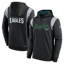Philadelphia Eagles Black With Logo In Back Sideline Pullover Hoodie