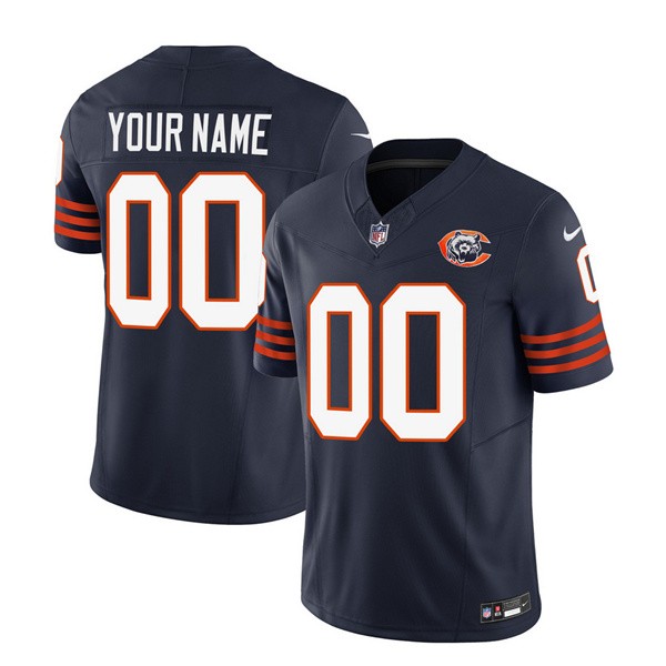 Chicago Bears Custom 2023 F.U.S.E. Navy Throwback Limited Stitched Jersey