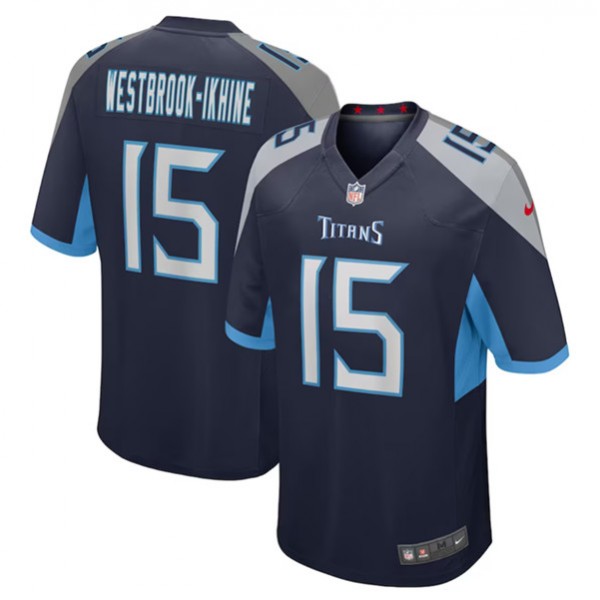 Tennessee Titans #15 Nick Westbrook-Ikhine Navy Stitched Game Jersey