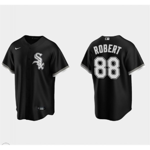 Chicago White Sox #88 Luis Robert Black Cool Base Stitched Jersey