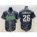 Philadelphia Eagles #26 Miles Sanders Gray Camo With Patch Cool Base Stitched Jersey