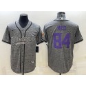 Minnesota Vikings #84 Randy Moss Gray With Patch Cool Base Stitched Jersey