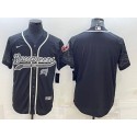 Tampa Bay Buccaneers Blank Black Reflective With Patch Cool Base Stitched Jersey