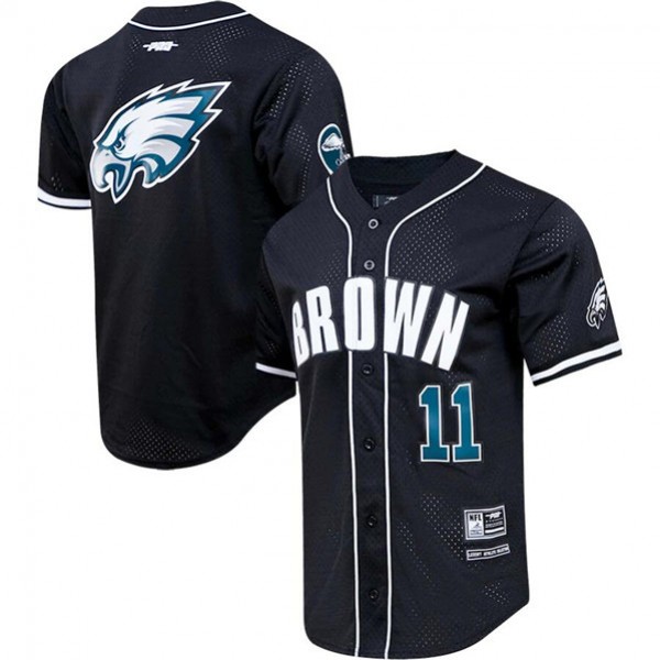Philadelphia Eagles #11 A. J. Brown Black Stitched Jersey