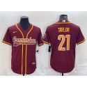 Washington Commanders #21 Sean Taylor Burgundy With Patch Cool Base Stitched Jersey