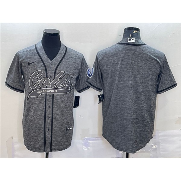 Indianapolis Colts Blank Gray With Patch Cool Base Stitched Jersey