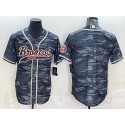 Denver Broncos Blank Gray Camo With Patch Cool Base Stitched Jersey