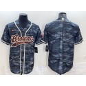 Cleveland Browns Blank Gray Camo With Patch Cool Base Stitched Jersey