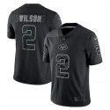 New York Jets #2 Zach Wilson Black Reflective Limited Stitched Jersey
