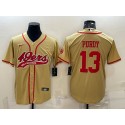 San Francisco 49ers #13 Brock Purdy Gold With Patch Cool Base Stitched Jersey