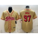 San Francisco 49ers #97 Nick Bosa New Gold With Patch Cool Base Stitched Jersey