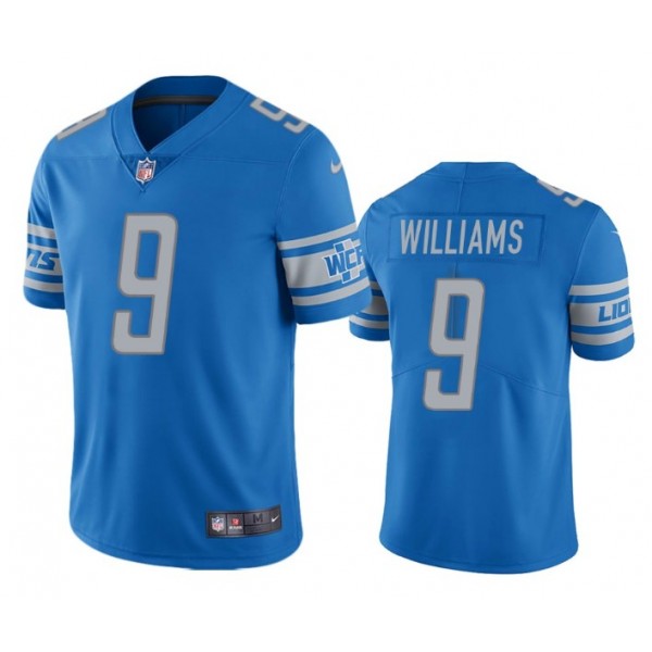 Detroit Lions #9 Jameson Williams Blue Vapor Untouchable Limited Stitched Jersey