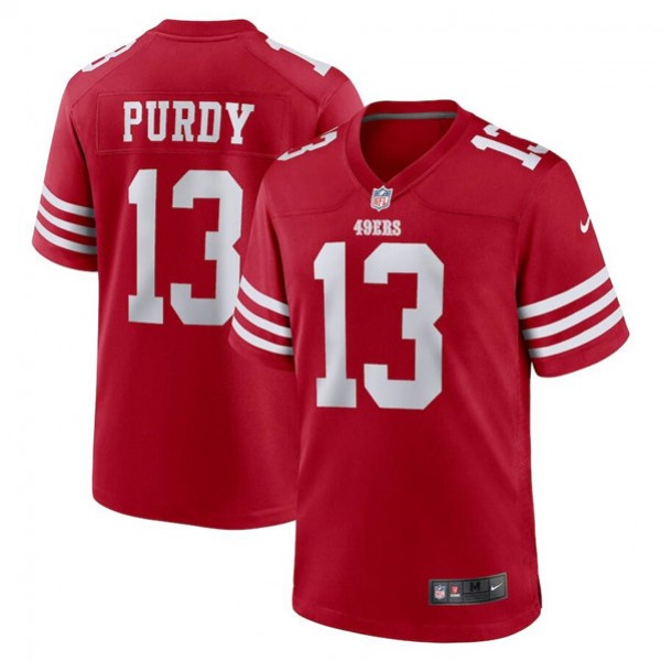San Francisco 49ers #13 Brock Purdy Red Stitched Game Jersey