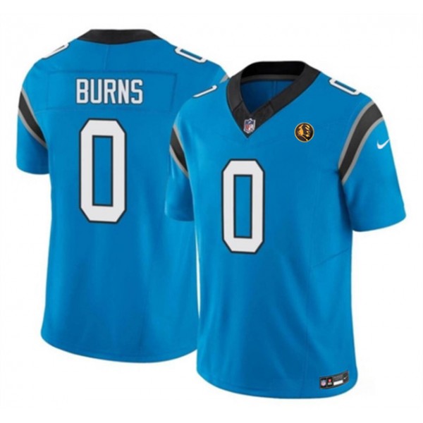 Carolina Panthers #0 Brian Burns Blue 2023 F.U.S.E. With John Madden Patch Vapor Limited Stitched Jersey