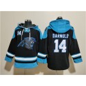 Carolina Panthers #14 Sam Darnold Black Ageless Must-Have Lace-Up Pullover Hoodie
