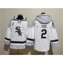 Chicago White Sox #2 Nellie Fox White Ageless Must-Have Lace-Up Pullover Hoodie