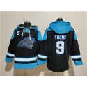 Carolina Panthers #9 Bryce Young Black Ageless Must-Have Lace-Up Pullover Hoodie