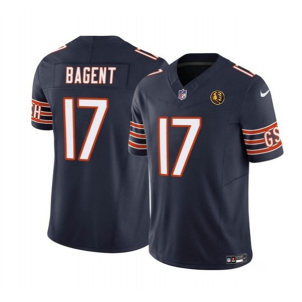 Chicago Bears #17 Tyson Bagent Navy 2023 F.U.S.E. With John Madden Patch Vapor Limited Stitched Jersey