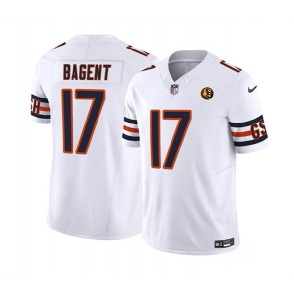 Chicago Bears #17 Tyson Bagent White 2023 F.U.S.E. With John Madden Patch Vapor Limited Stitched Jersey