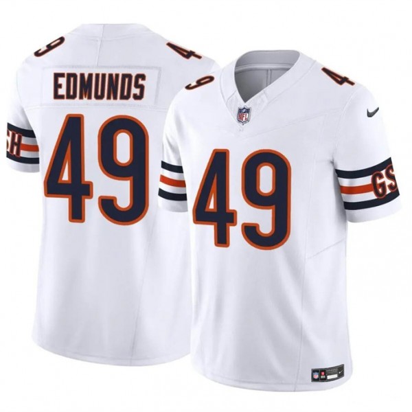 Chicago Bears #49 Tremaine Edmunds White 2023 F.U.S.E. Vapor Stitched Jersey