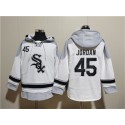 Chicago White Sox #45 Michael Jordan White Ageless Must-Have Lace-Up Pullover Hoodie