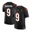 Cincinnati Bengals #9 Joe Burrow Black 2023 F.U.S.E. With 4-Star C Patch And John Madden Patch Vapor Limited Stitched Jersey
