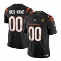 Cincinnati Bengals Custom Black 2023 F.U.S.E. With John Madden Patch Vapor Limited Stitched Jersey