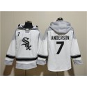 Chicago White Sox #7 Tim Anderson White Ageless Must-Have Lace-Up Pullover Hoodie