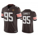 Cleveland Browns #95 Myles Garrett Brown 2023 F.U.S.E. With John Madden Patch Vapor Untouchable Limited Stitched Jersey