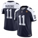 Dallas Cowboys #11 Micah Parsons Navy 2023 F.U.S.E. With John Madden Patch Thanksgiving Vapor Limited Stitched Jersey