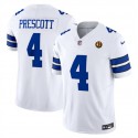 Dallas Cowboys #4 Dak Prescott White 2023 F.U.S.E. With John Madden Patch Vapor Limited Stitched Jersey