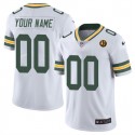 Green Bay Packers Custom White With John Madden Patch Vapor Limited Stitched Jersey