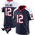 Houston Texans #12 Nico Collins White Navy 2023 F.U.S.E. Vapor Untouchable Limited Stitched Jersey