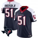 Houston Texans #51 Will Anderson Jr. White Navy 2023 F.U.S.E. Vapor Untouchable Limited Stitched Jersey