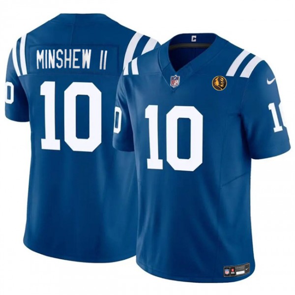 Indianapolis Colts #10 Gardner Minshew Blue 2023 F.U.S.E. With John Madden Patch Vapor Limited Stitched Jersey