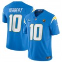 Los Angeles Chargers #10 Justin Herbert Blue 2023 F.U.S.E. With 3-Star C Patch And John Madden Patch Vapor Limited Stitched Jersey