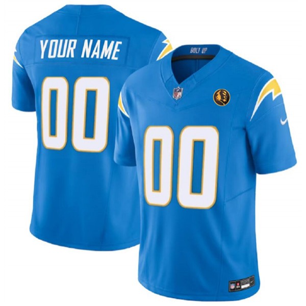 Los Angeles Chargers Custom Light Blue 2023 F.U.S.E. With John Madden Patch Vapor Limited Stitched Jersey