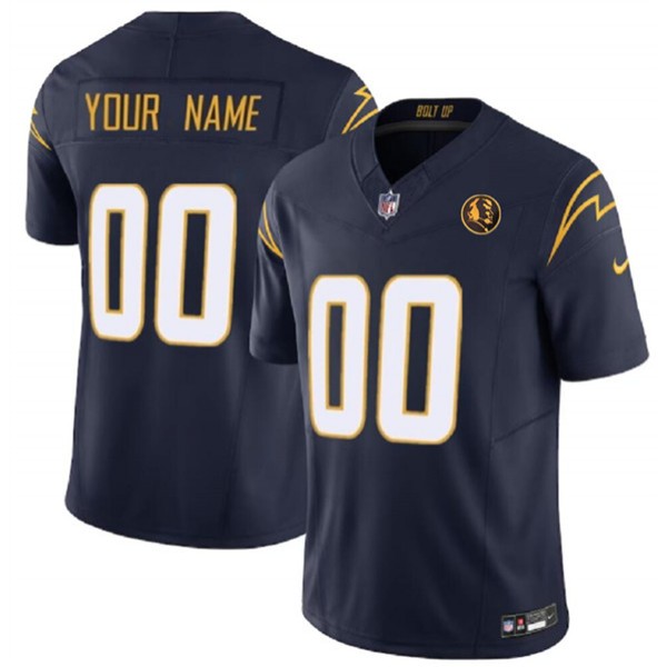 Los Angeles Chargers Custom Navy 2023 F.U.S.E. With John Madden Patch Vapor Limited Stitched Jersey