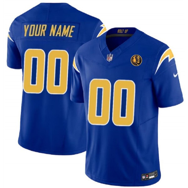 Los Angeles Chargers Custom Royal 2023 F.U.S.E. With John Madden Patch Vapor Limited Stitched Jersey
