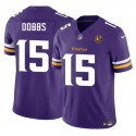 Minnesota Vikings #15 Josh Dobbs Purple 2023 F.U.S.E. With John Madden Patch Color Rush Limited Stitched Jersey