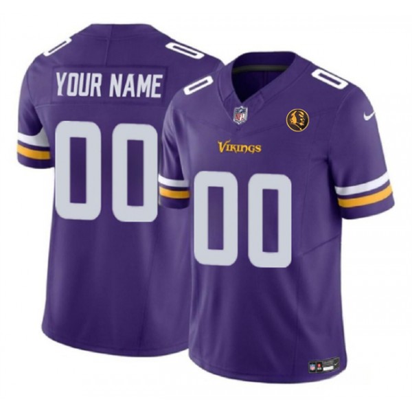 Minnesota Vikings Custom Purple 2023 F.U.S.E. With John Madden Patch Vapor Limited Stitched Jersey