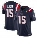 New England Patriots #15 Ezekiel Elliott Navy 2023 F.U.S.E. With John Madden Patch Vapor Limited Stitched Jersey