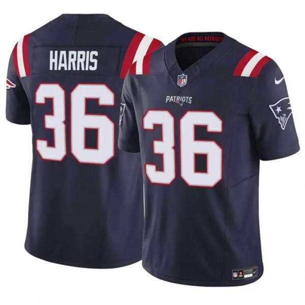 New England Patriots #36 Kevin Harris Navy 2023 F.U.S.E. Vapor Limited Stitched Jersey