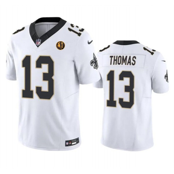 New Orleans Saints #13 Michael Thomas White 2023 F.U.S.E. With John Madden Patch Vapor Limited Stitched Jersey
