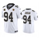 New Orleans Saints #94 Cameron Jordan White 2023 F.U.S.E. With 4-Star C Patch And John Madden Patch Vapor Limited Stitched Jersey