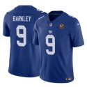 New York Giants #9 Matt Barkley Blue 2023 F.U.S.E. With John Madden Patch Vapor Limited Stitched Jersey