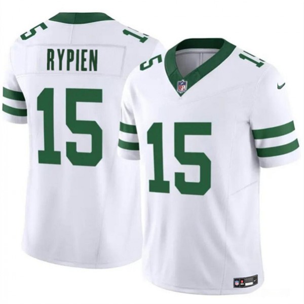 New York Jets #15 Brett Rypien 2023 F.U.S.E. White Throwback Vapor Untouchable Limited Stitched Jersey